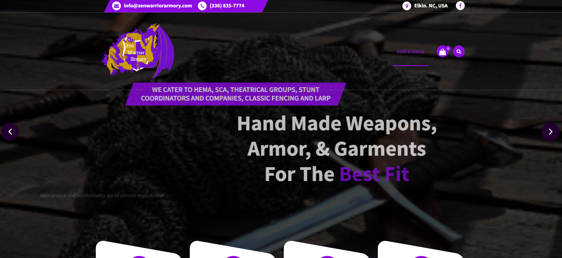 Zen Warrior Armory Website