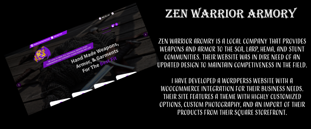 Zen Warrior Armory E-Commerce Website