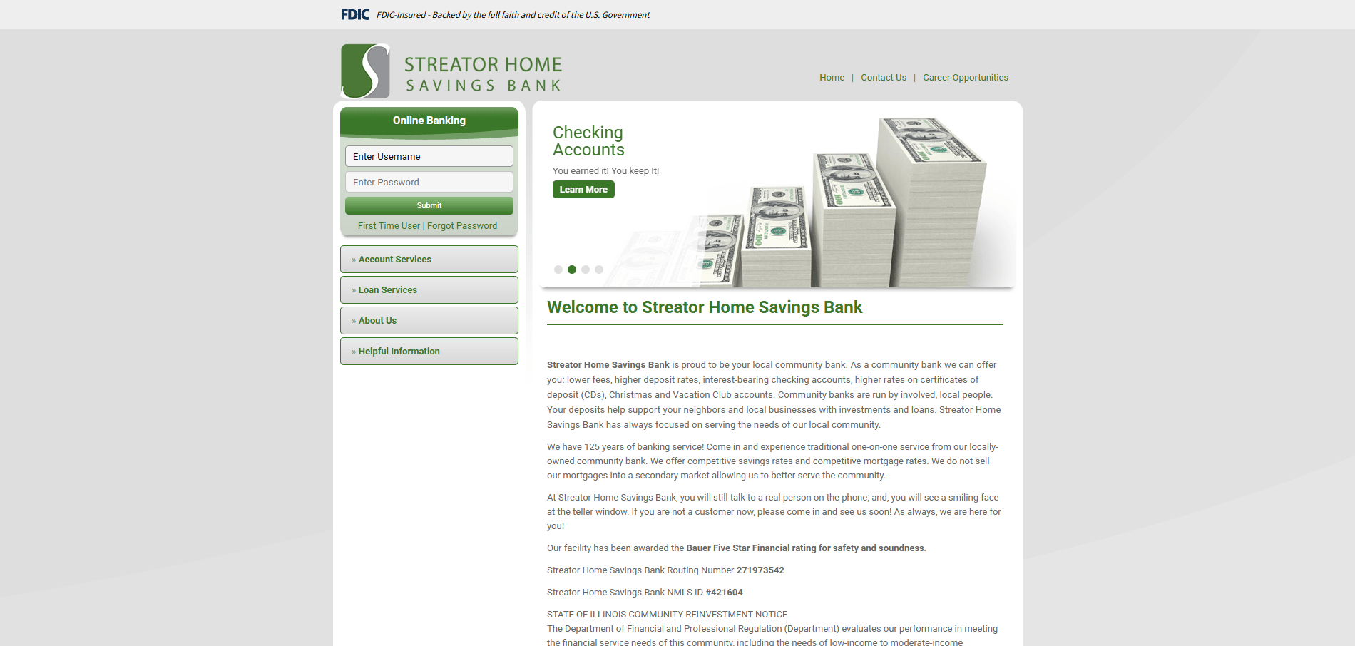 Streator Home Savings Bank Before